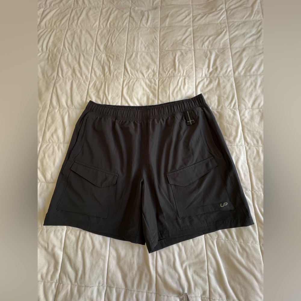 Men's Black Performance Cargo Shorts